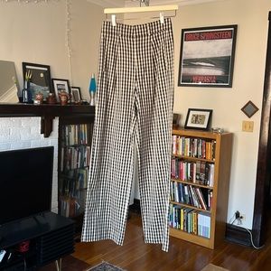 Everlane Way High Drape Pant Checkered 0R